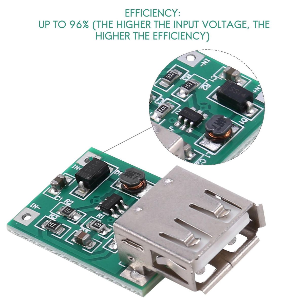 DC-DC Input 0.9V-5V to 5V Output USB Charger