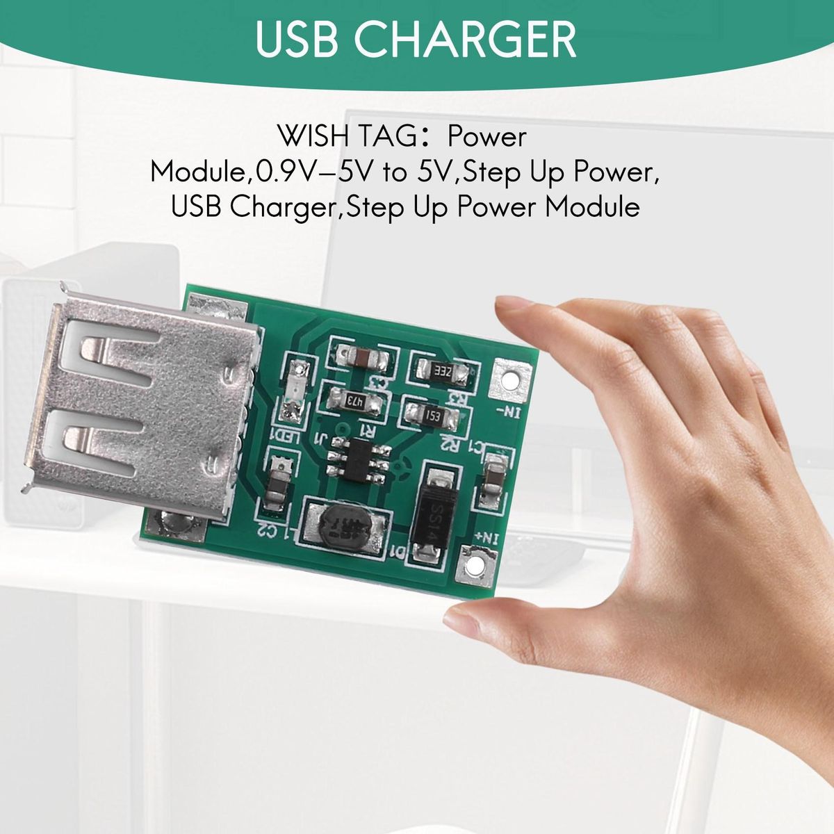 DC-DC Input 0.9V-5V to 5V Output USB Charger