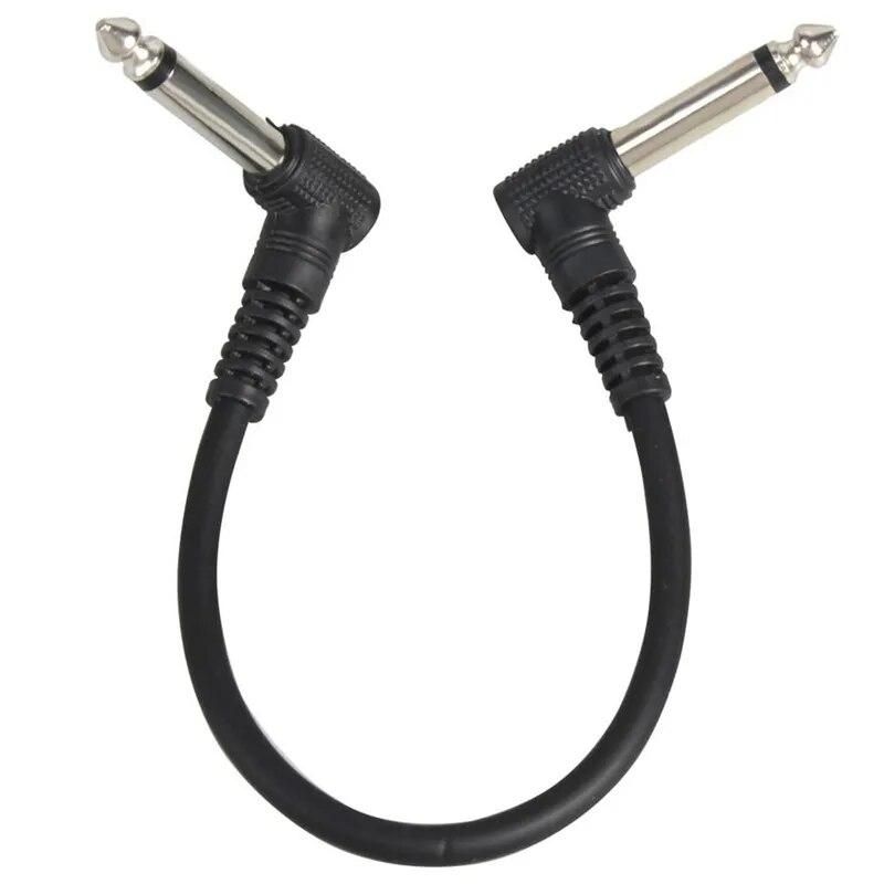 Irin Guitar Effect Pedal Cables Connecting Line 6.35Mm Patch Pedal Cable 21Cm Right Angle Cord Copper Wire Guitar Accessories