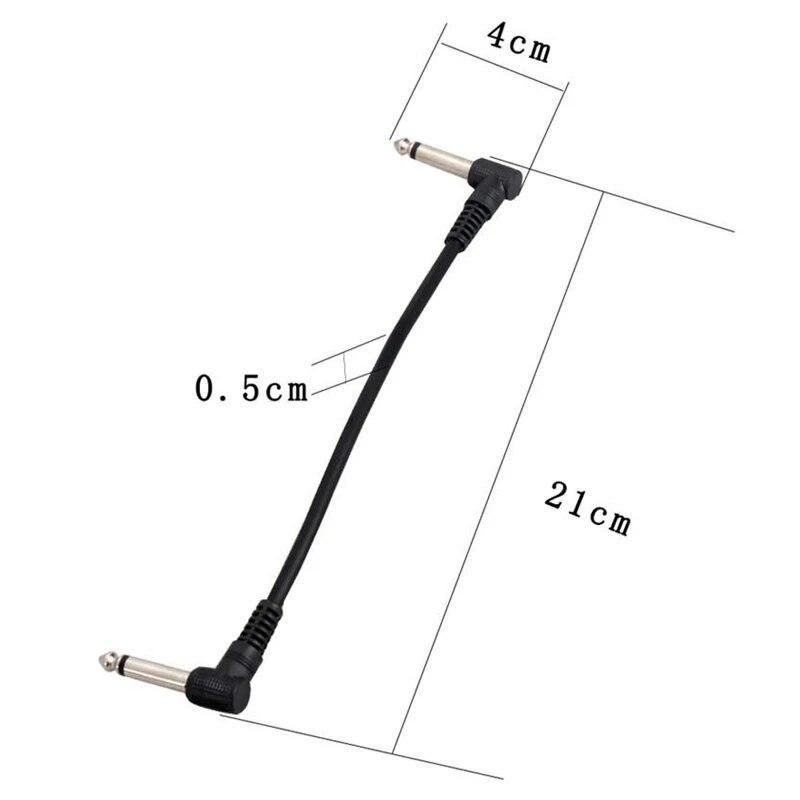 Irin Guitar Effect Pedal Cables Connecting Line 6.35Mm Patch Pedal Cable 21Cm Right Angle Cord Copper Wire Guitar Accessories
