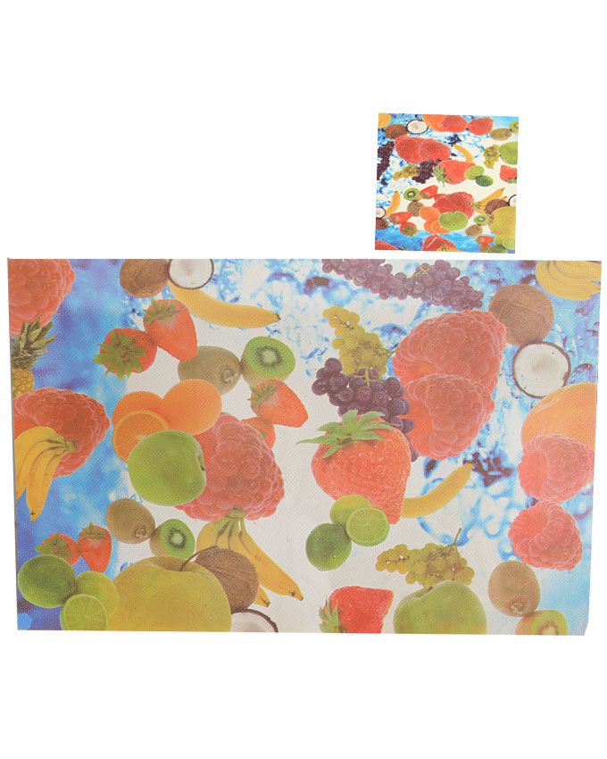 12 Psc, Of 6 Placements And  6 Coasters -Blue & Multi