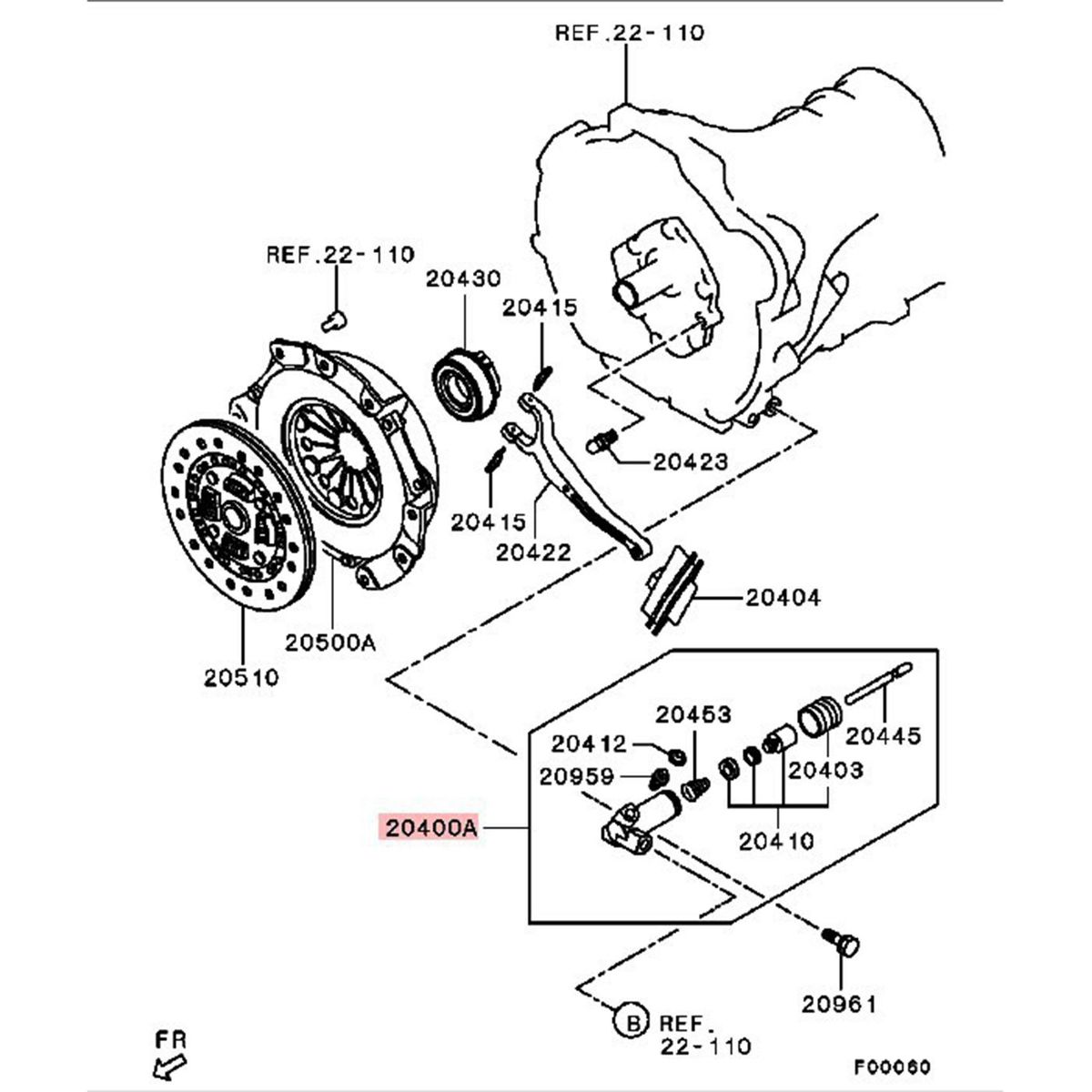 Clutch Release Slave Cylinder Assy MR980832 for Mitsubishi