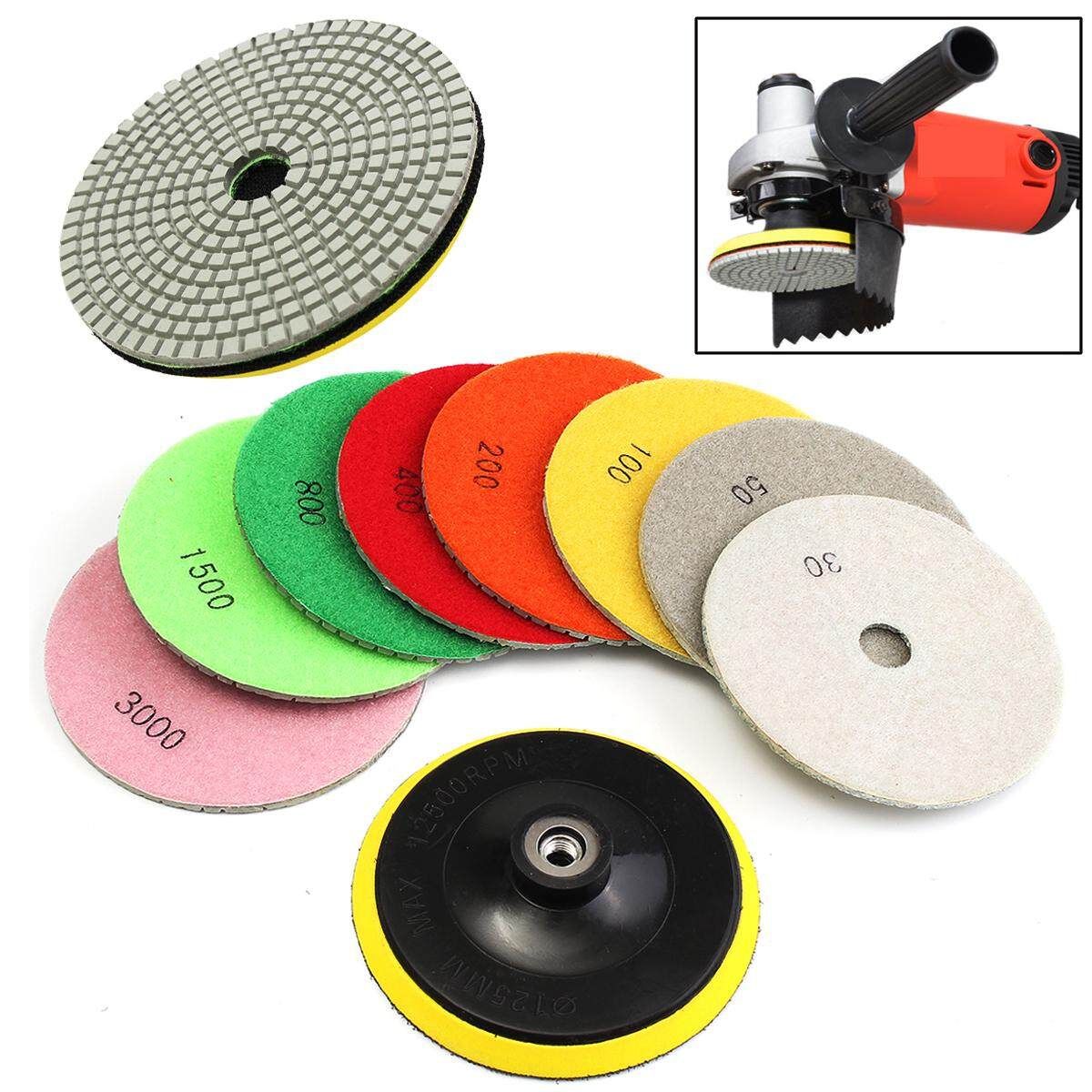 5 Inch 128mm Diamond Polishing Pad Granite Marble Concrete Tile Wet Dry