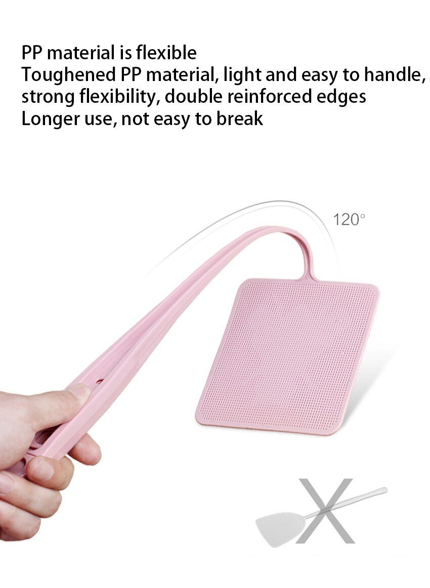 Plastic Fly Swatter Long Handle Fly Swatter Strong Flexible