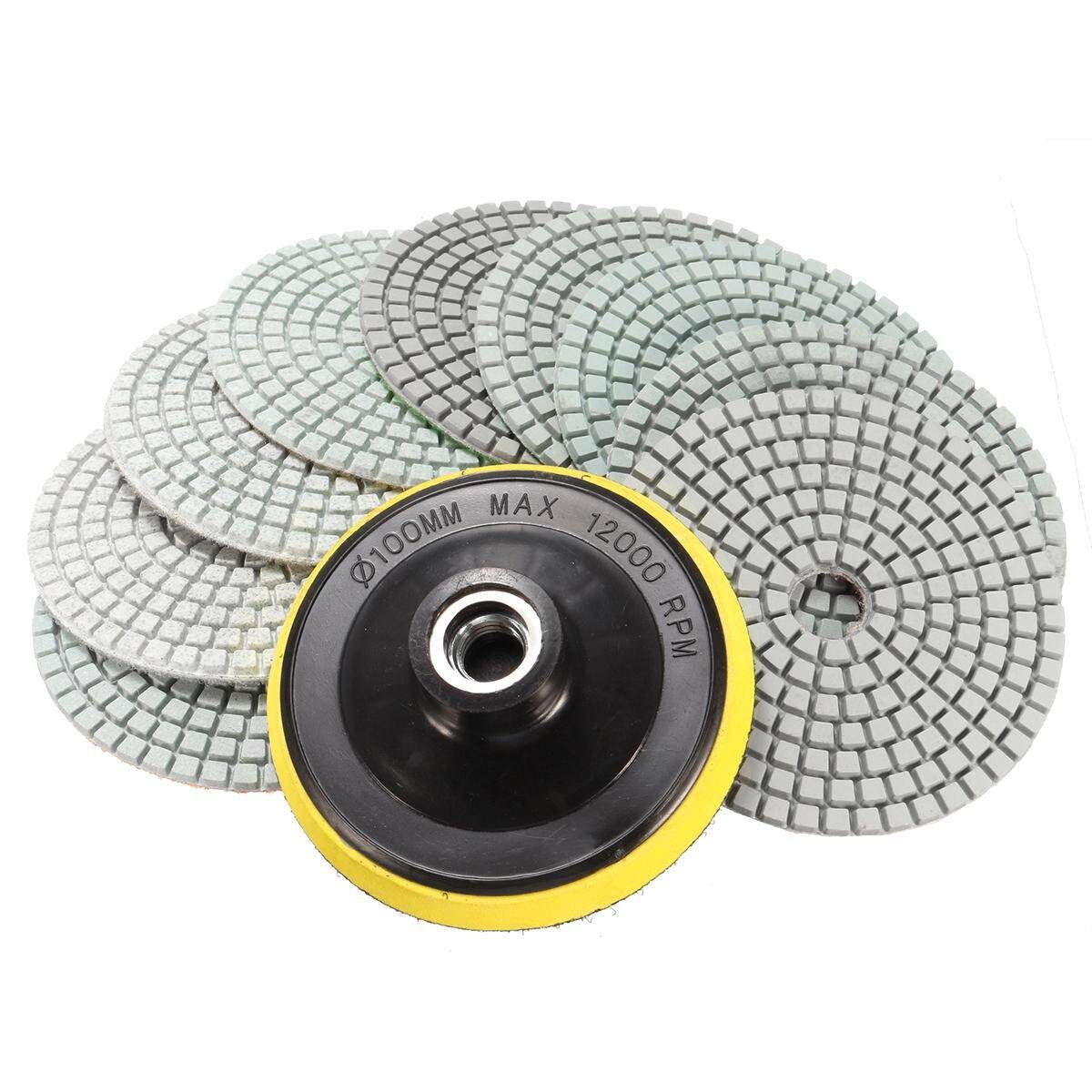 10PCS/Set 4 Inch Wet Dry Diamond Polishing Pad For Granite Concrete Marble