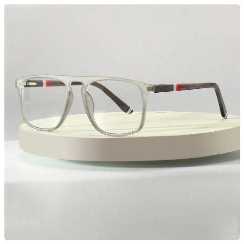 Matte Grey Square Tr90 Plastic Titanium  Optical Eyeglasses