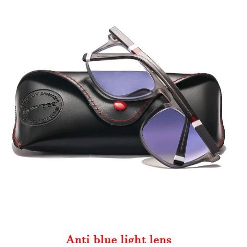 Matte Grey Square Tr90 Plastic Titanium  Optical Eyeglasses