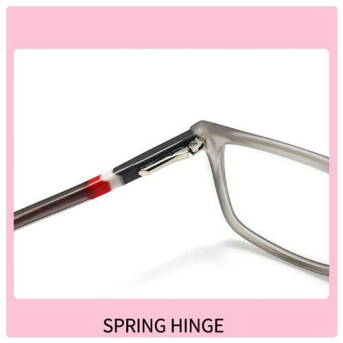 Matte Grey Square Tr90 Plastic Titanium  Optical Eyeglasses