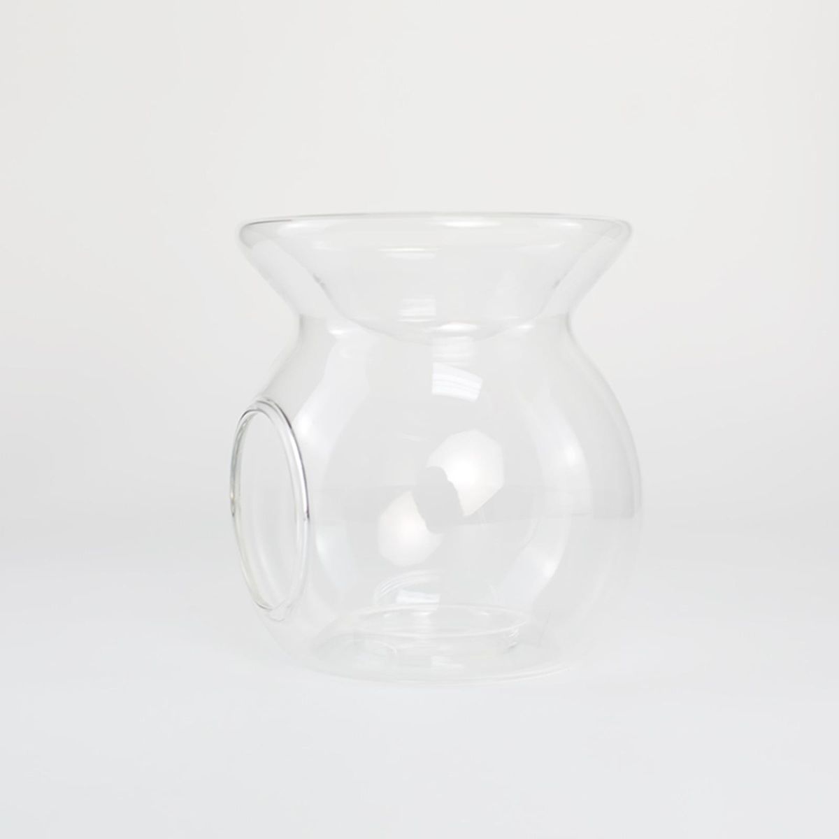 Home Decor Glass Candle   Holder Concave Bottom