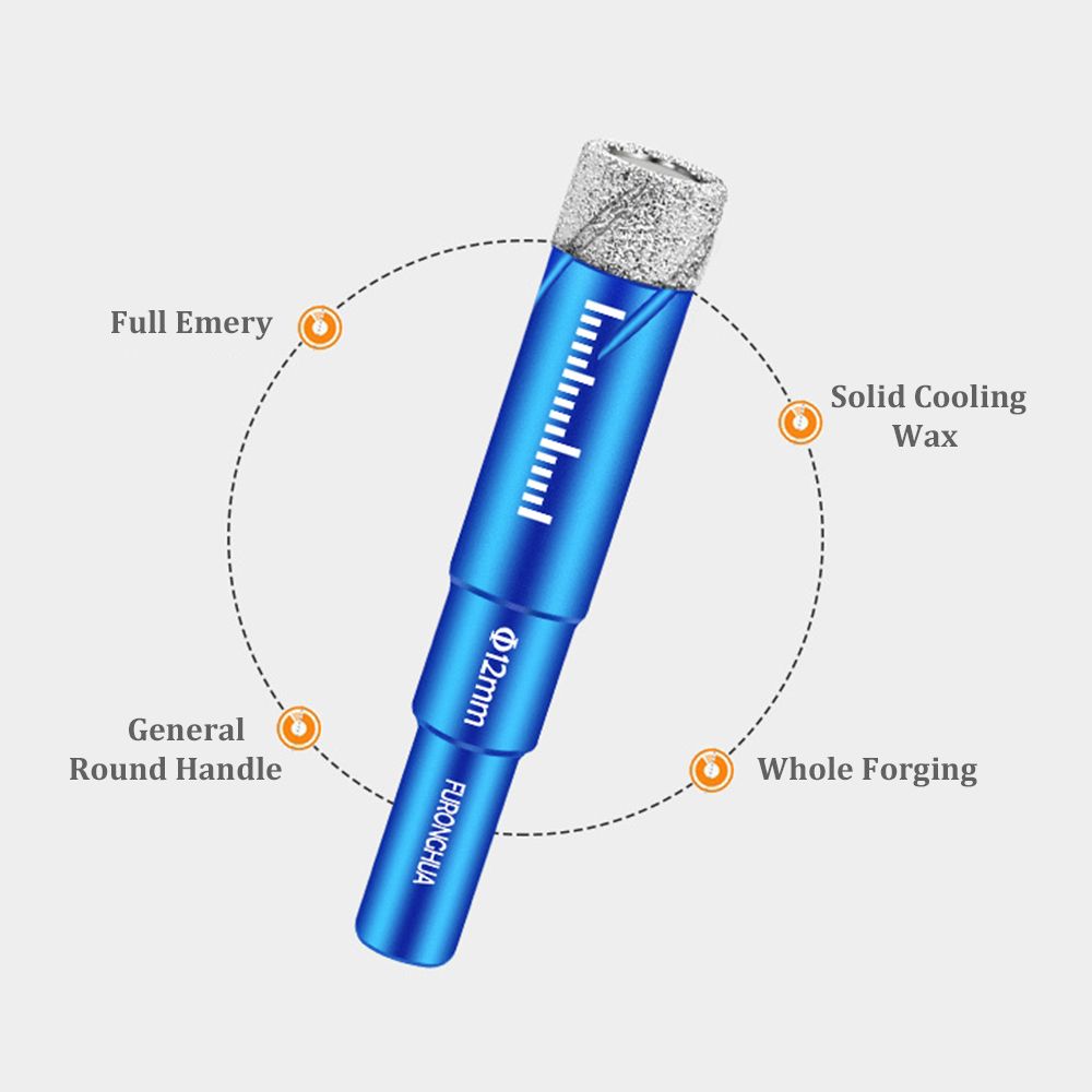 Dry Diamond Drill Bits Set 5PCS With 1/4 5/16 3/8 1/2 Inch