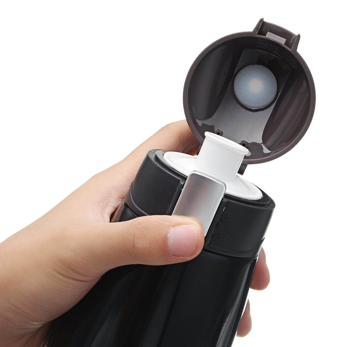 750ml/25oz Sports Stainless Steel Vacuum Drink Bottle Hot Ice Insulation Flask Black