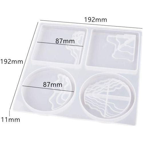 Coaster Resin Mold Set,Square Coaster Mold,for