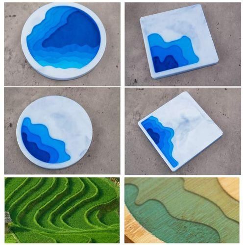 Coaster Resin Mold Set,Square Coaster Mold,for