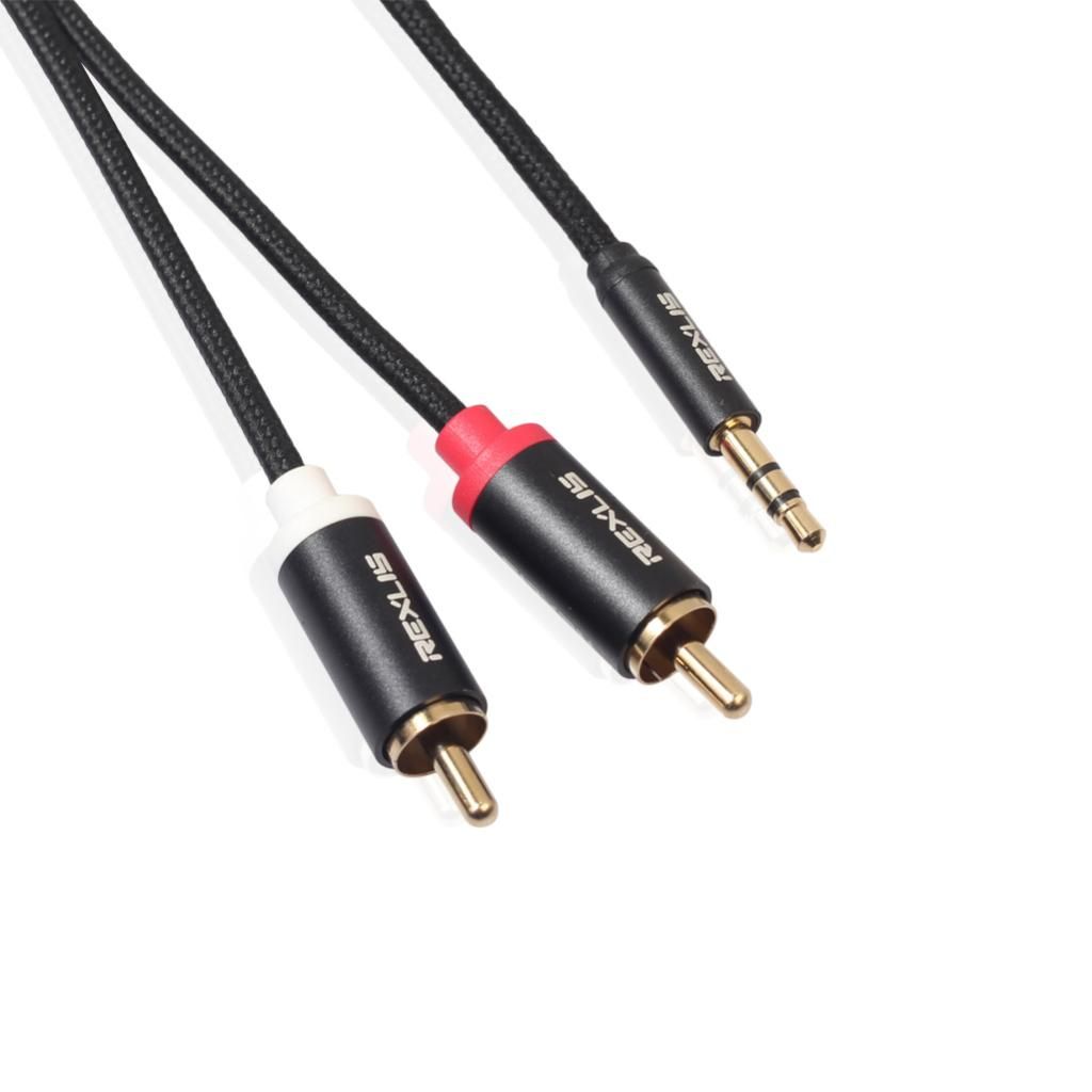 Subwoofer Auxiliary Cable Connector Splitter Wire