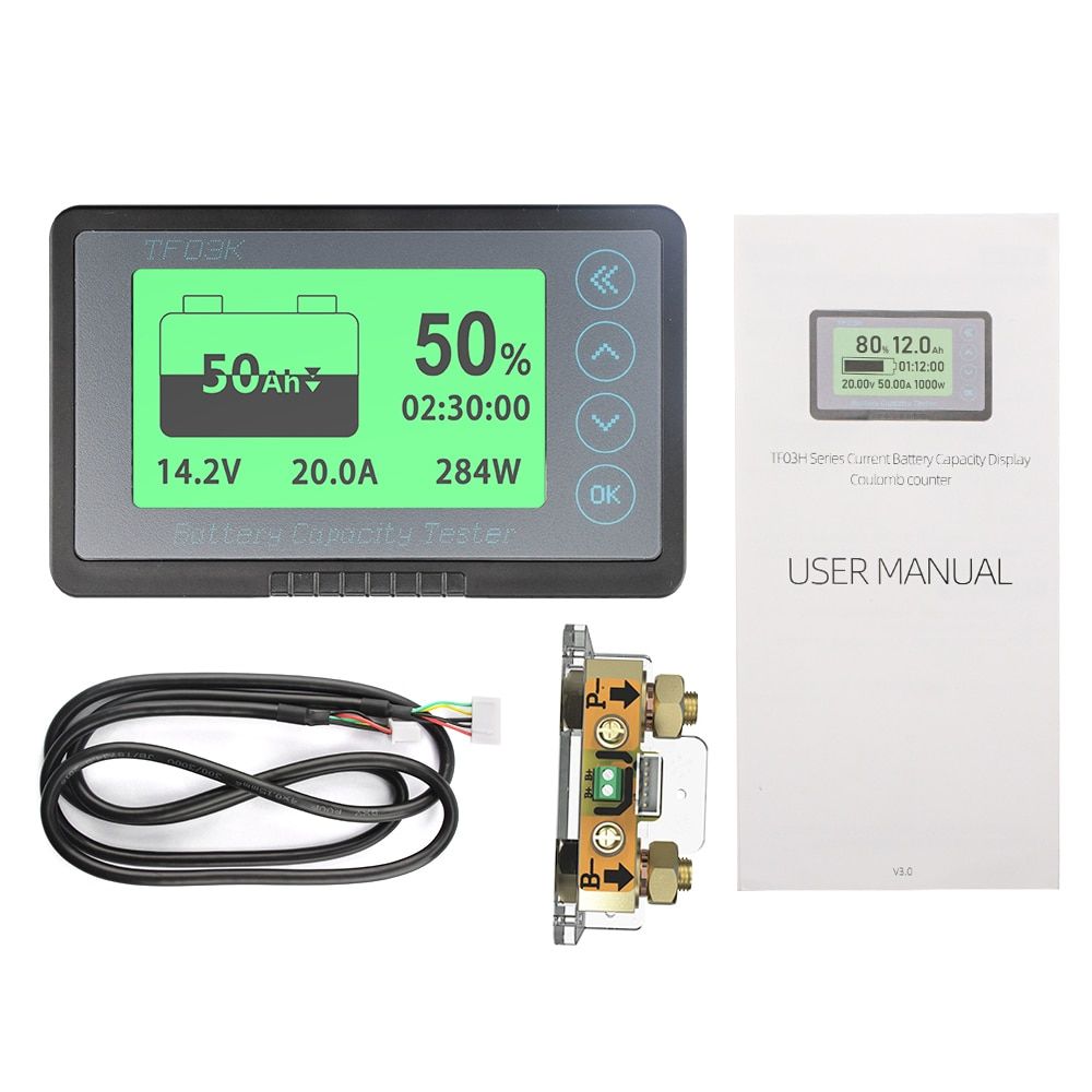 100A TF03K Coulomb Counter Meter Battery Capacity Indicator