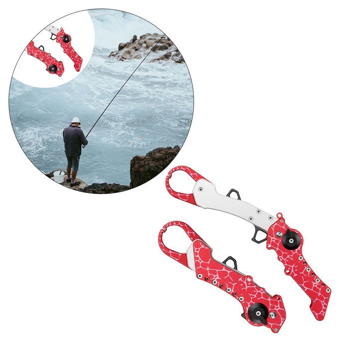 Fish Lip Gripper Clip  Lip Gripper Fold Hand Fish Grabber Red