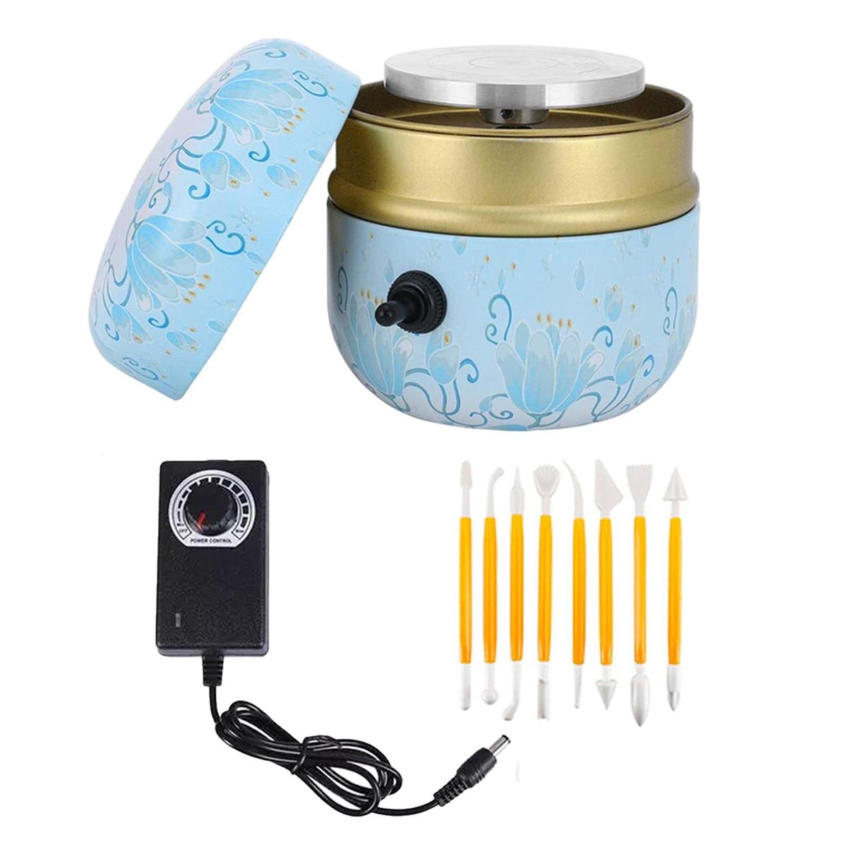 Mini Electric Pottery Wheel Machine For Adults Blue
