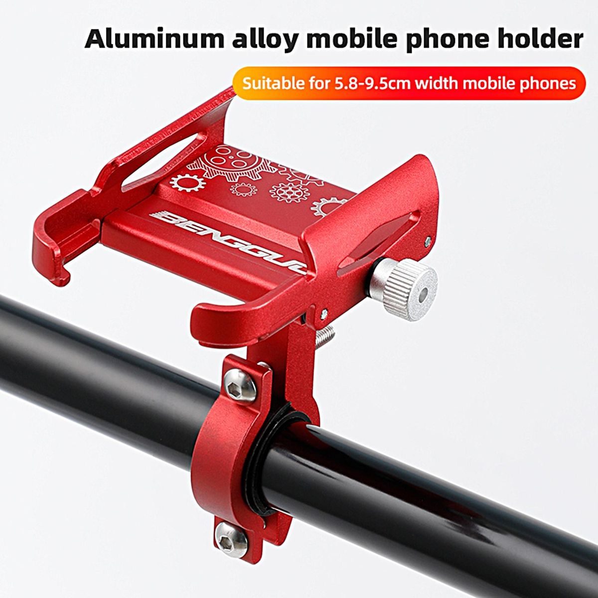 Bicycle Phone Stand MTB Scooter Non-slip Navigation Bracket Red