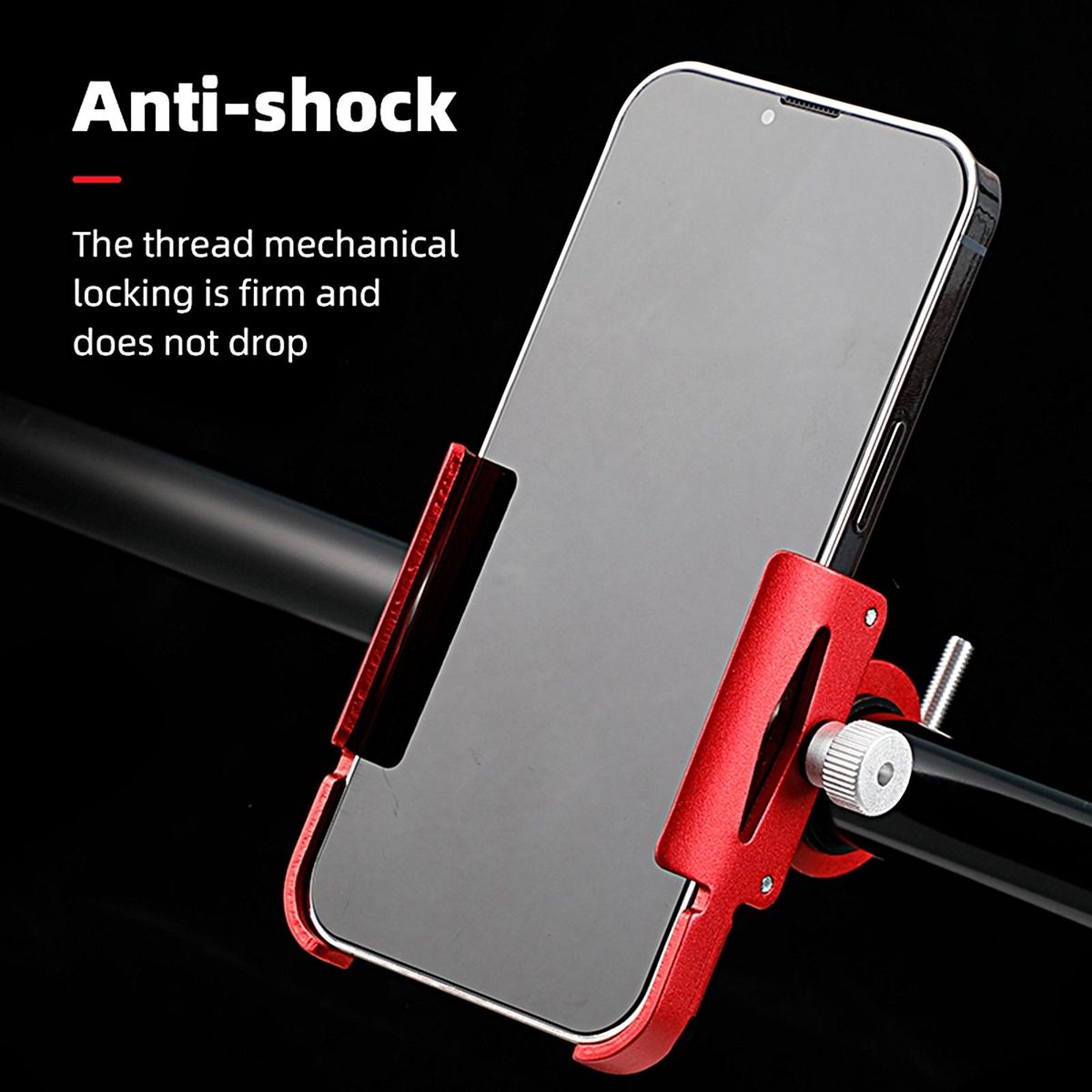 Bicycle Phone Stand MTB Scooter Non-slip Navigation Bracket Red