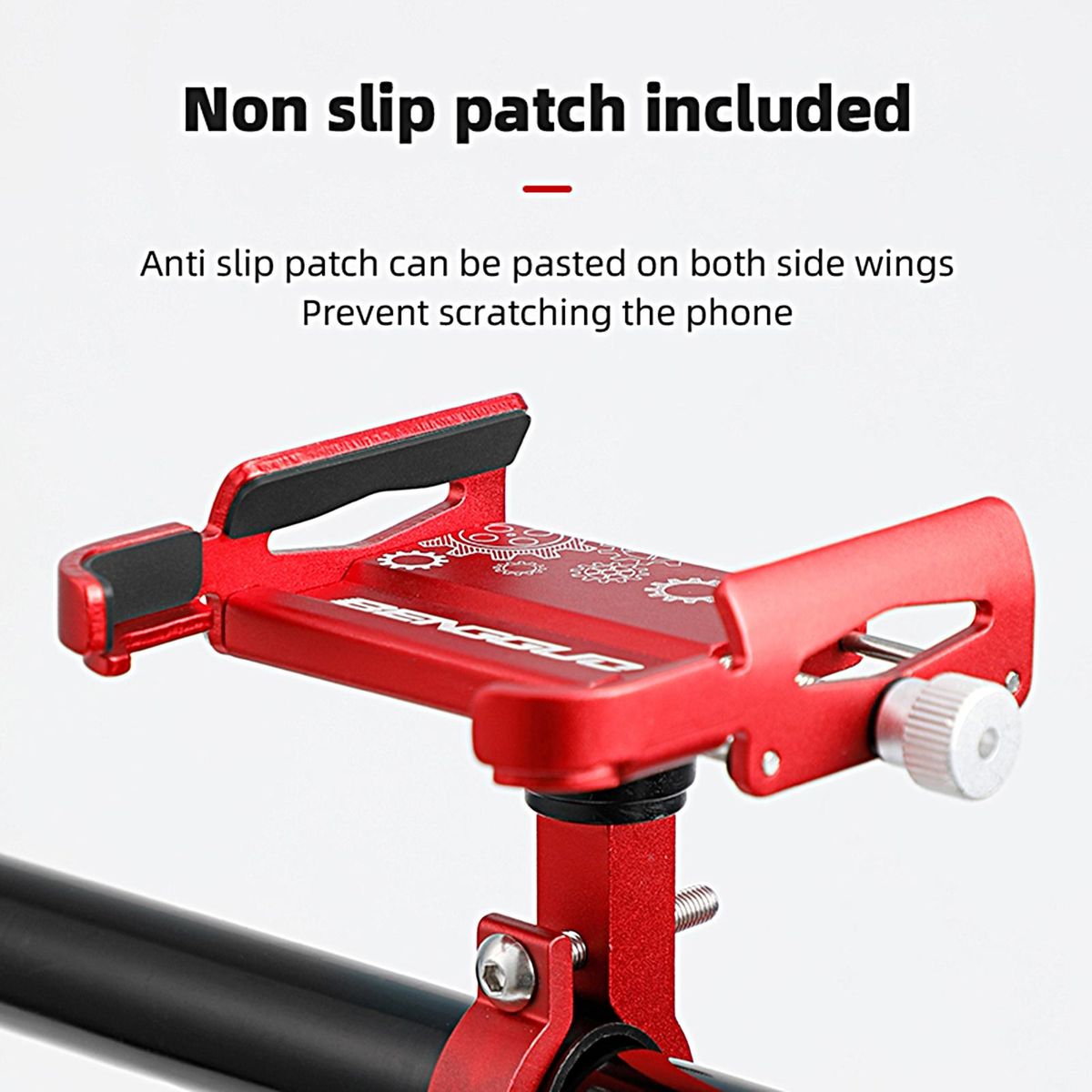 Bicycle Phone Stand MTB Scooter Non-slip Navigation Bracket Red