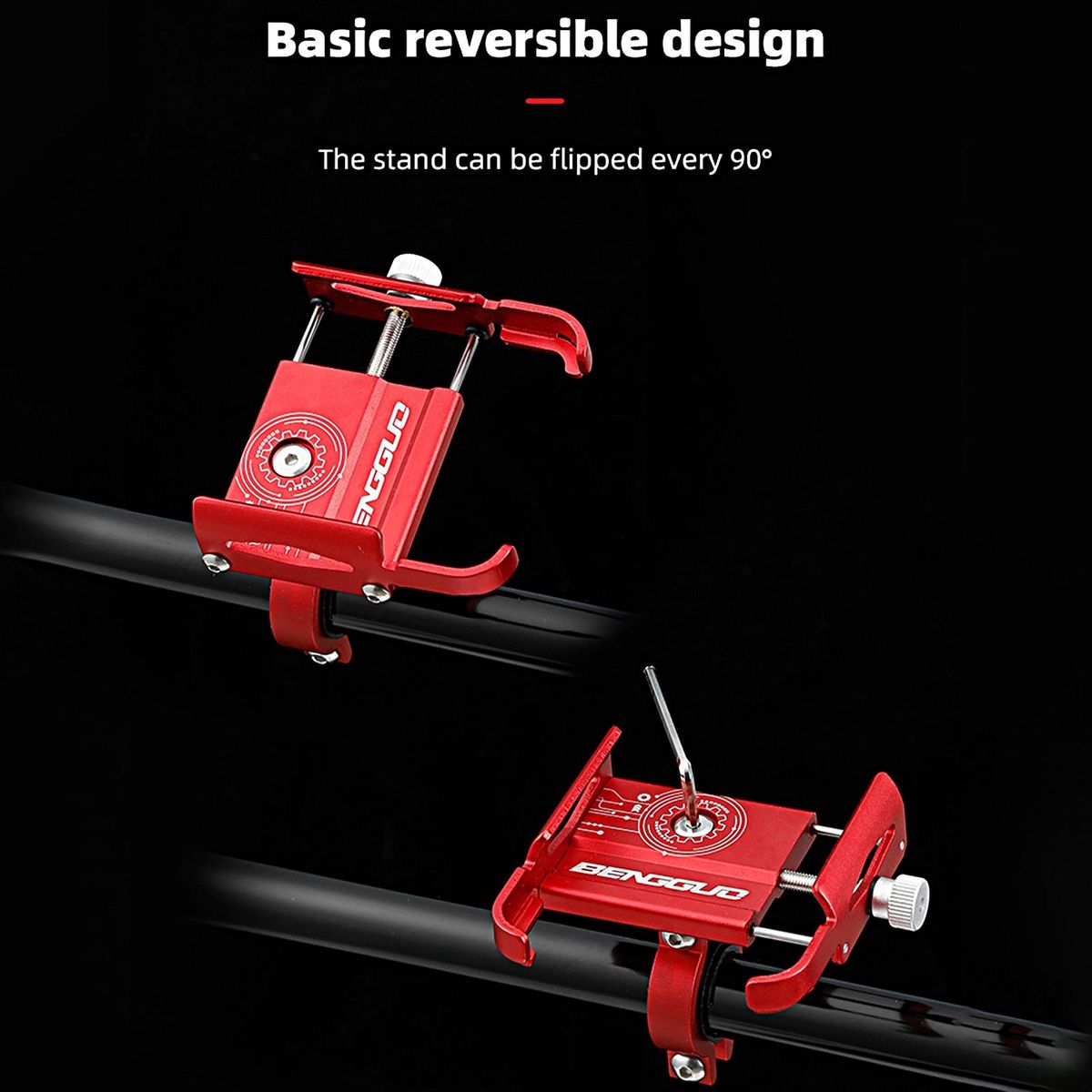 Bicycle Phone Stand MTB Scooter Non-slip Navigation Bracket Red
