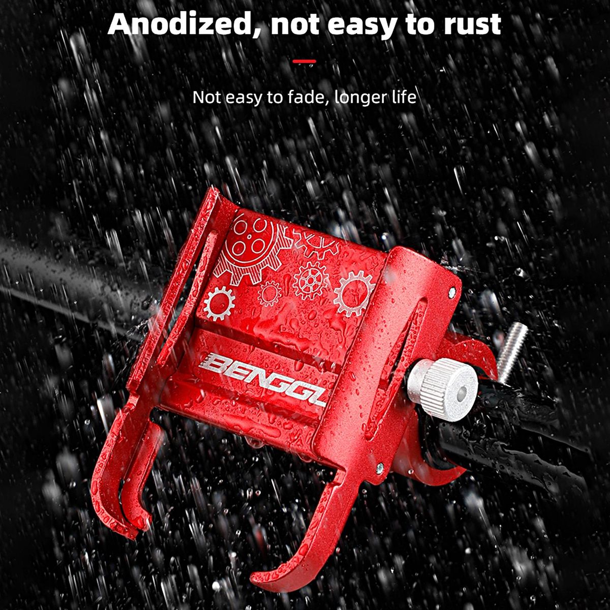Bicycle Phone Stand MTB Scooter Non-slip Navigation Bracket Red
