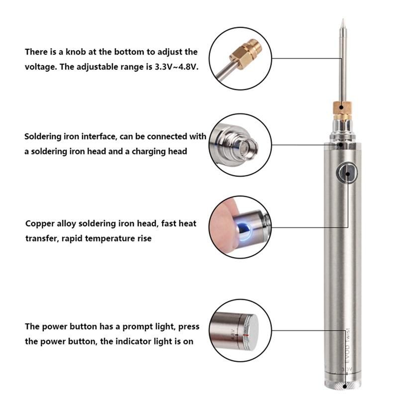 5V 8W Convenient Electric Soldering Iron USB Interface Elect