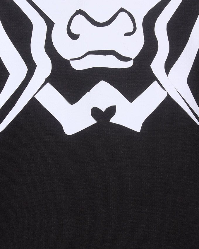 Bull Face Printed Sweatshirt- Black