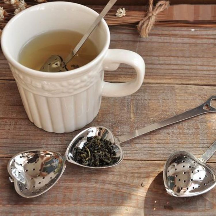 2 PCS Stainless Steel Heart Shape Tea Infuser