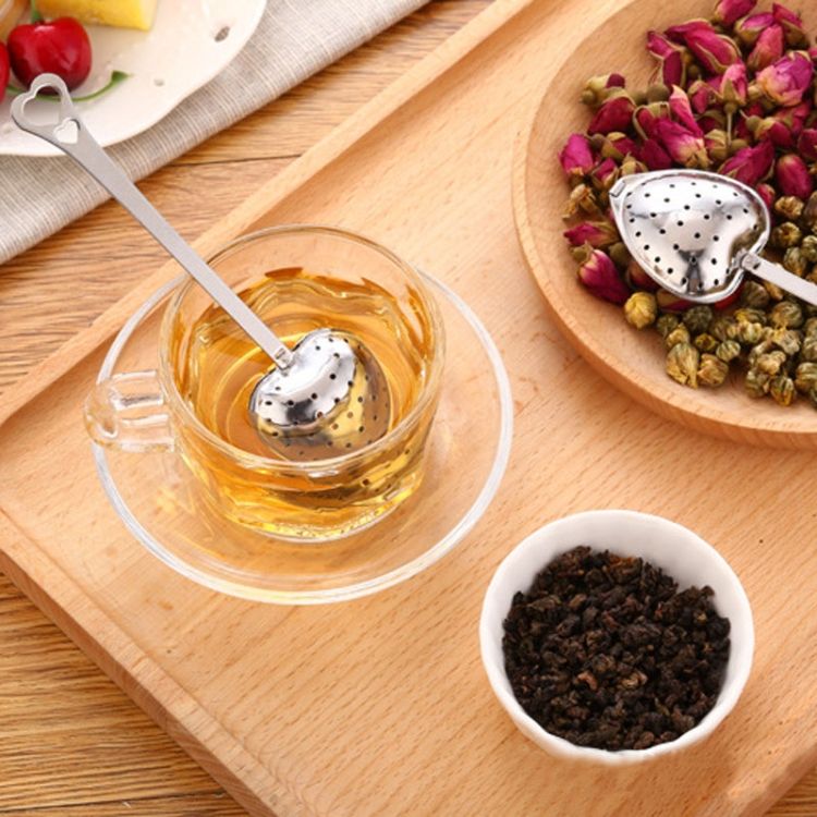 2 PCS Stainless Steel Heart Shape Tea Infuser