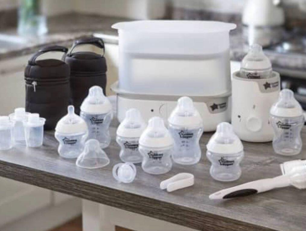 Steriliser, Warmer And 8x Bottles Complete Feeding Set, Black