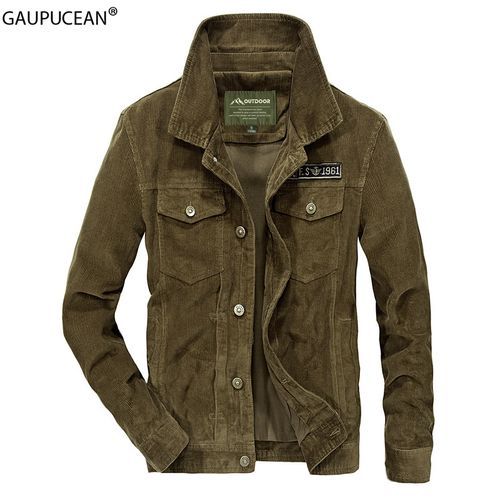 100% Cotton Corduroy Fashion Military Bomber Man Jackets