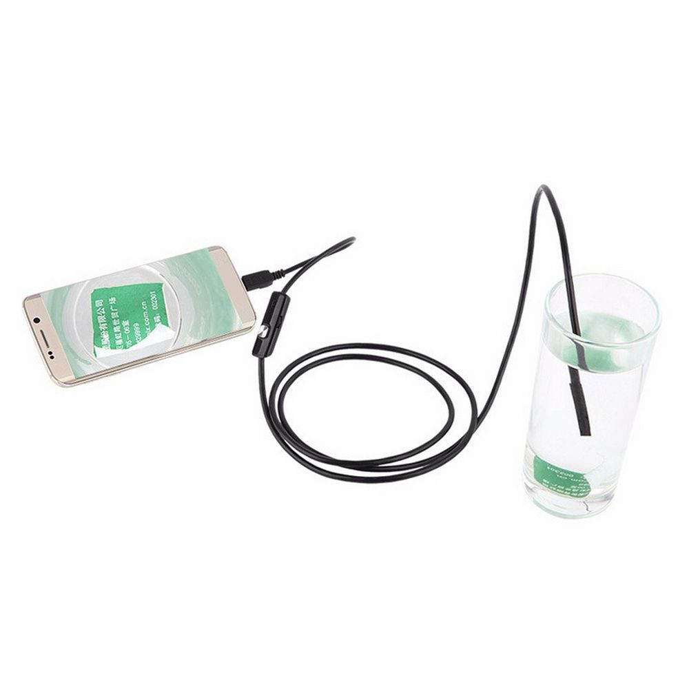 Endoscope Camera Wifi 8 LED Light 8.0mm 5m IP67 Flexible Hard Cable Snake Borescope  Camera Android Smartphone PC 7-as Show
