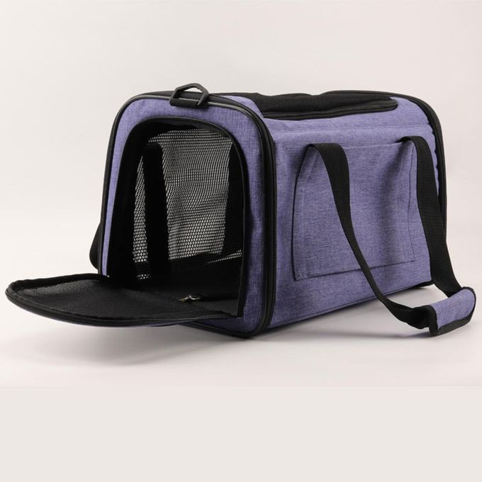 Hiking Camping Sightseeing Pet Carrier Dog Cat Sholder Bag Purple S