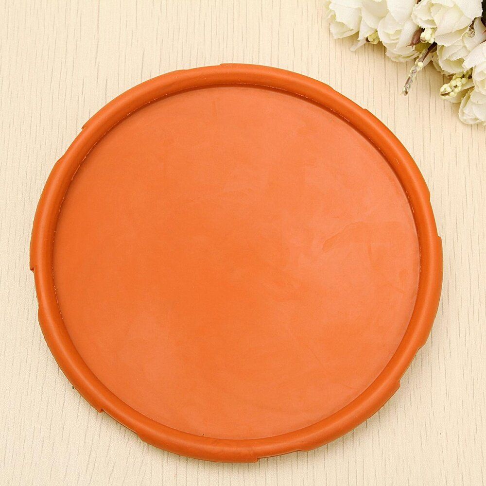 Rubber Pet Dog Frisbee Flying Disc Toy For Outdoor Large Dog Training Orange S