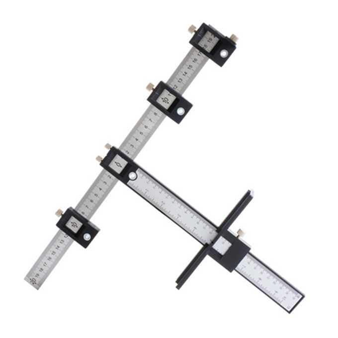 Furniture  Arpentry Pun H Lo Ator Drill Guide Ruler Woodworking Hole Lo Ator-black