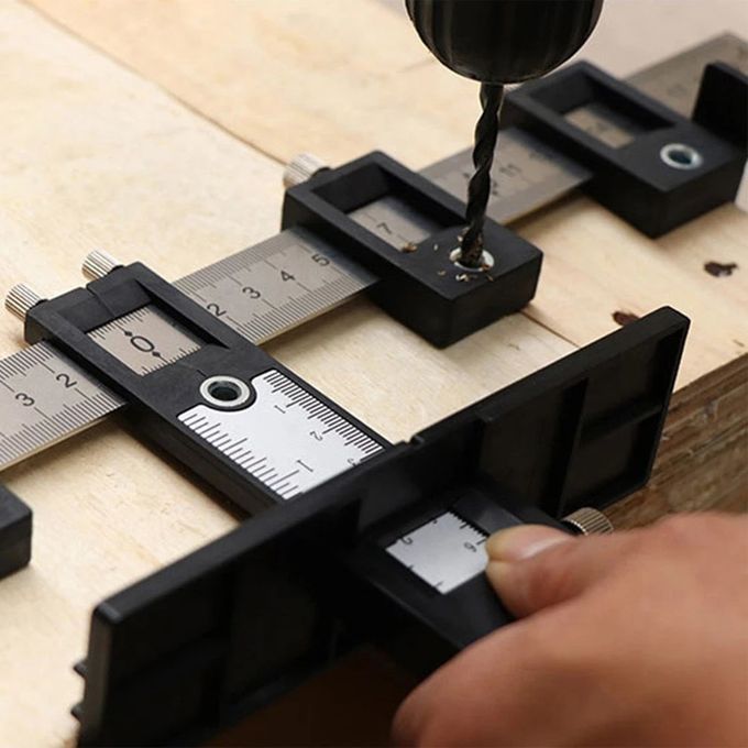 Furniture  Arpentry Pun H Lo Ator Drill Guide Ruler Woodworking Hole Lo Ator-black
