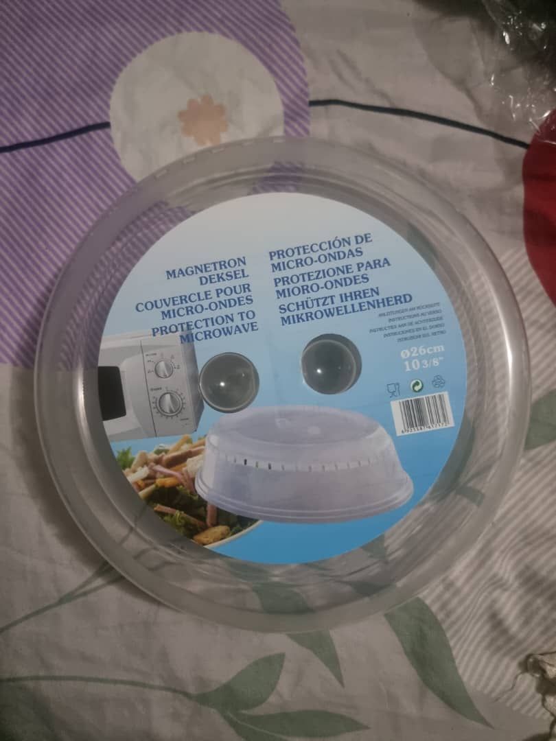 Microwave Food Cover - TRANSPARENT WHITE