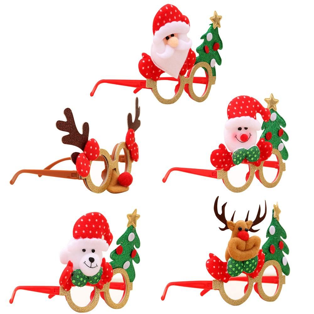 Christmas Glasses Party Fancy Glasses Frame Xmas Costume Eyeglasses for Parties Holiday Favors (One Size Fits All)
