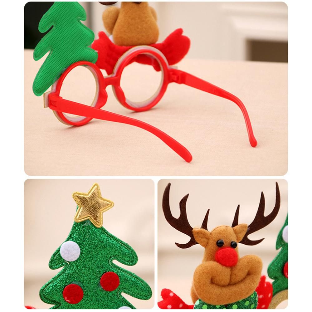 Christmas Glasses Party Fancy Glasses Frame Xmas Costume Eyeglasses for Parties Holiday Favors (One Size Fits All)