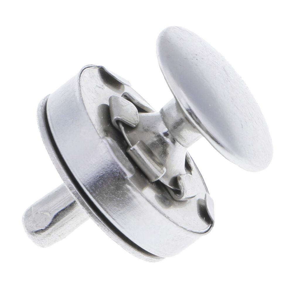 10x Metal Magnetic Buttons Double Sided Nail Sewing Silver 14mm