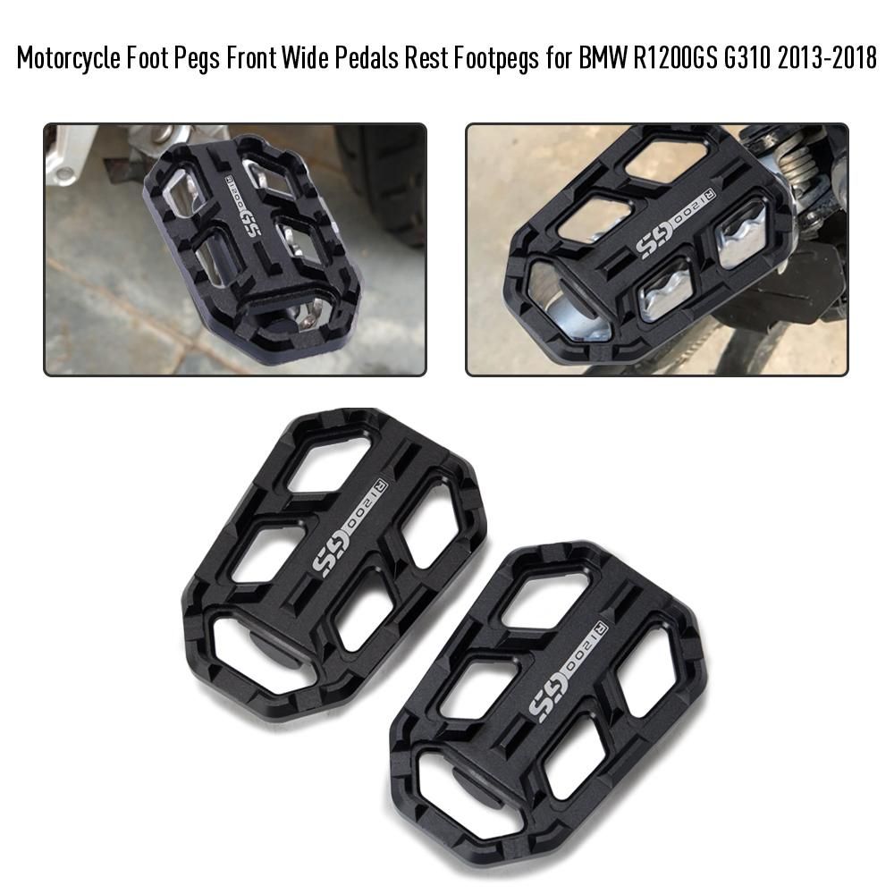 Motorcycle Foot Pegs Front Billet Wide Pedals Rest Footpegs for BMW R1200GS G310 2013-2018