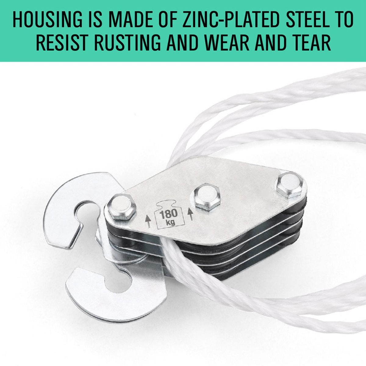 Lifting Pulley Set Loading 180kg Heavy Duty Durable Steel For Row