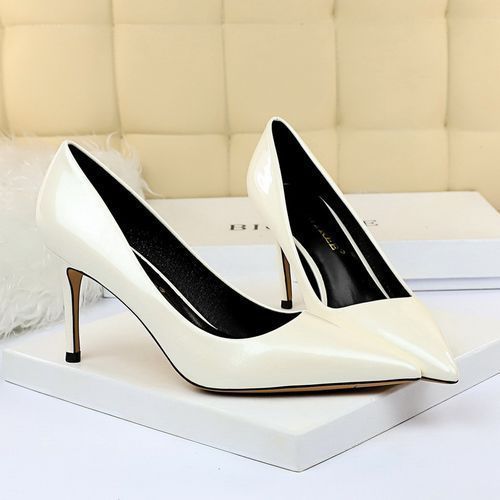 Women's Pointed Dress Party Sexy Nightclub Thin Shoes White