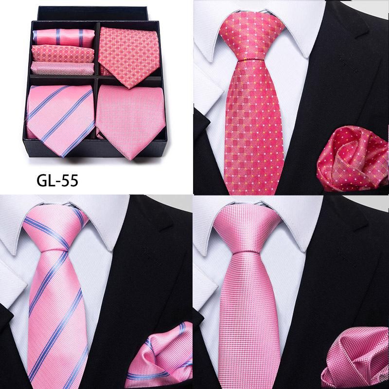 Men'S Tie Gift Box 6-Piece Set 3*Tie+3*Kerchief GL-55