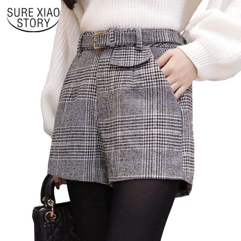 2017 New Autumn Winter Fashion A Word Wide Leg Shorts Women