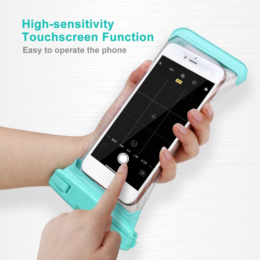 Waterproof Phone Pouch IPX8 Waterproof TPU Phone Case Bag with Lanyard for Outdoor Water Sports Kayaking Boating Swimming