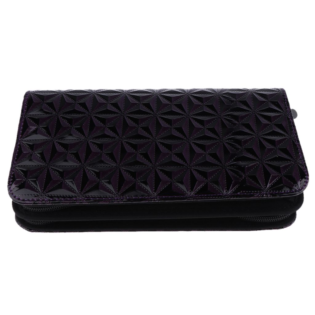 PU Leather Hair  Shears Case Hairdressing Tool Dark Purple