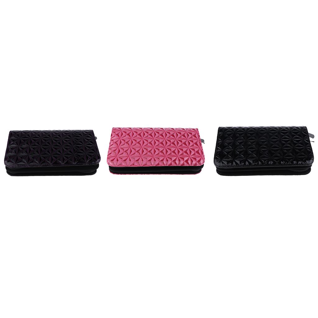 PU Leather Hair  Shears Case Hairdressing Tool Dark Purple