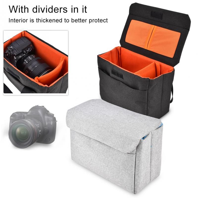 Waterproof Nylon Insert Padded Mirrorless Camera Lens Bag